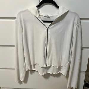 BB Dakota cropped zippered hoodie